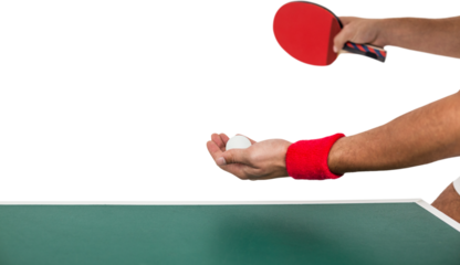 Athlete man playing table tennis
