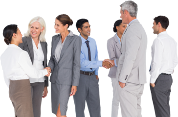 Business people speaking together 