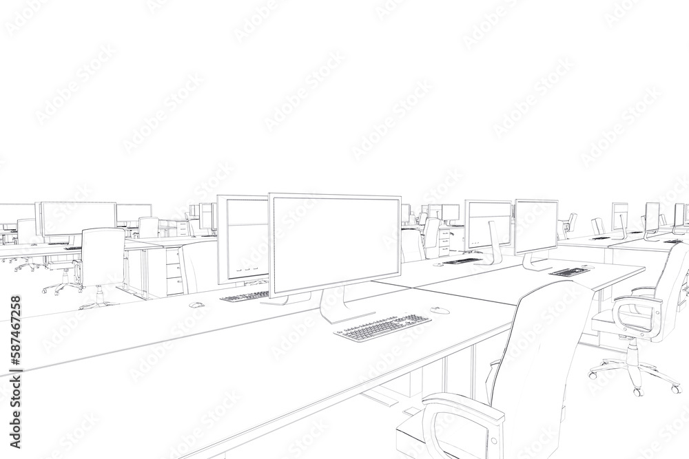 Poster draw of an open space