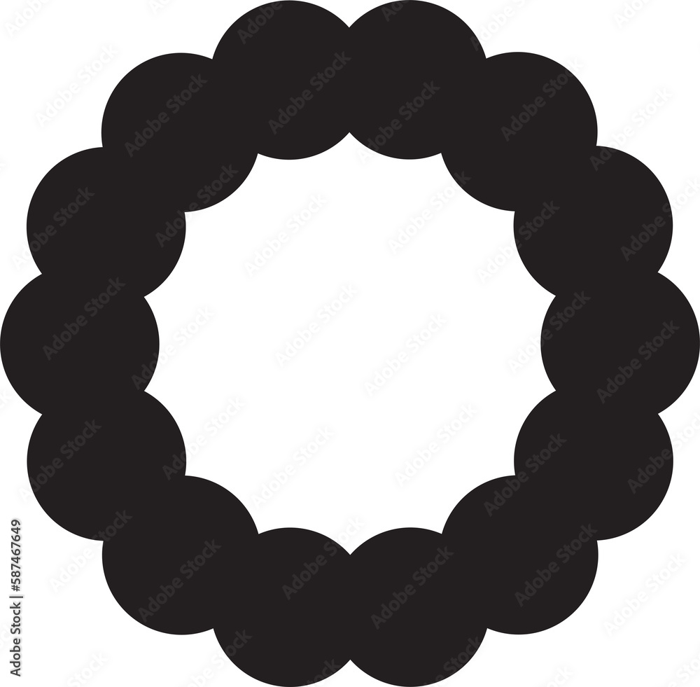 Poster digital composite image of dots making circle shape