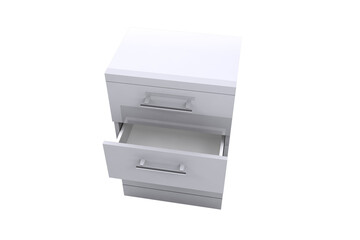 High angle view of digital composite empty filing cabinet
