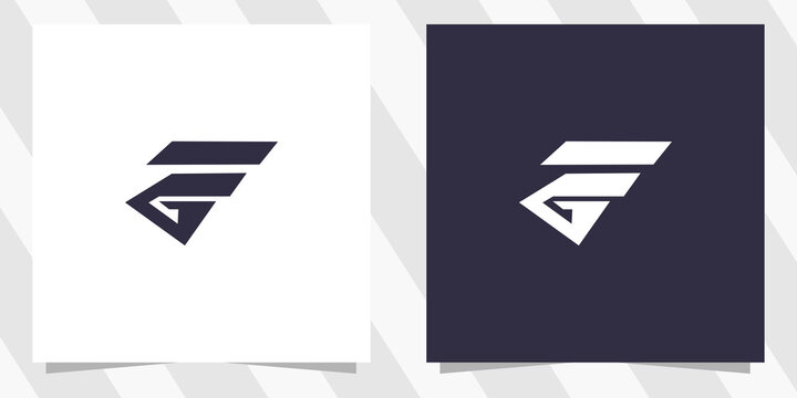 letter fg gf logo design