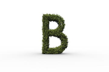 Letter b made of leaves