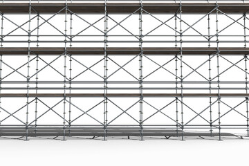 3d illustration of metal grate with planks