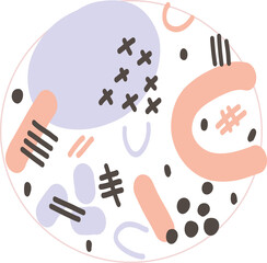 Circular abstract design icon