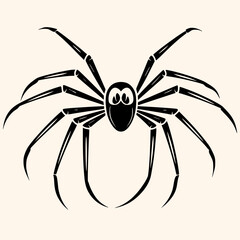 Spider vector for logo or icon, drawing Elegant minimalist style,abstract style Illustration