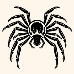 Spider vector for logo or icon, drawing Elegant minimalist style,abstract style Illustration