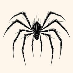 Spider vector for logo or icon, drawing Elegant minimalist style,abstract style Illustration
