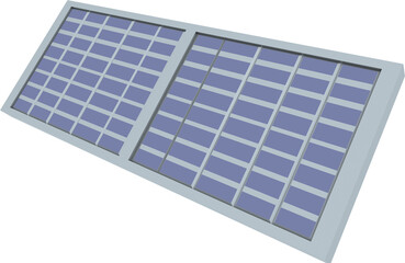 Solar panel against white screen