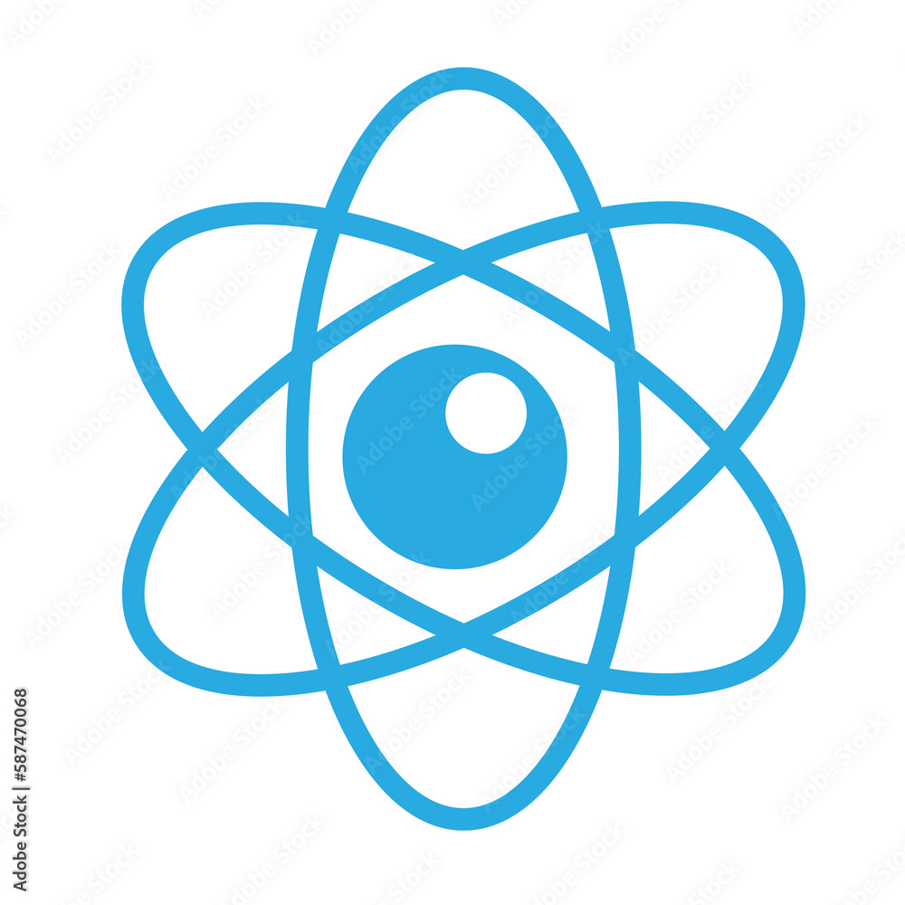 Poster digitally generated image of atomic structure