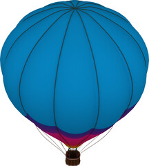Blue hot air balloon