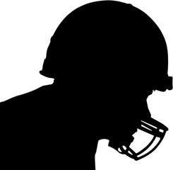 Close-up of silhouette sportsman