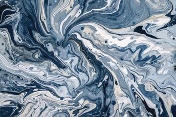 blue and white marble texture background. Generative AI