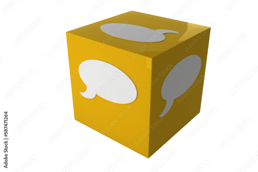 Poster chat app on cube