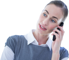 Businesswoman using mobile phone