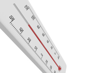 Digital image of temperature thermometer