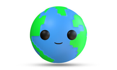 illustration of the earth is smiling