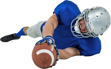 American football player reaching ball © vectorfusionart