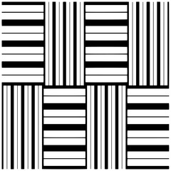 Dark background with abstract shapes. Black and white texture. Seamless monochrome repeating pattern for web page, textures, card, poster, fabric, textile.