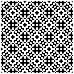 Fototapeta premium Grunge background with abstract shapes. Black and white texture. Seamless monochrome repeating pattern for web page, textures, card, poster, fabric, textile.