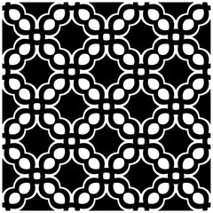 Grunge background with abstract shapes. Black and white texture. Seamless monochrome repeating pattern for web page, textures, card, poster, fabric, textile.