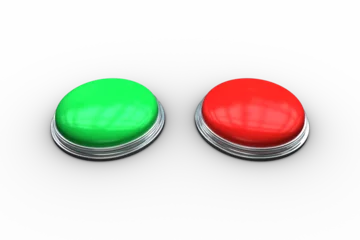  Red and green push buttons © vectorfusionart
