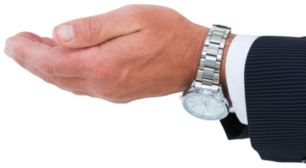 Businessman in suit offering handshake