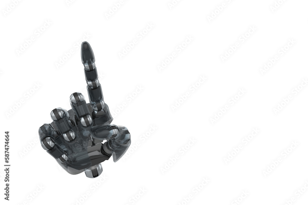Poster digital composite image of robotic hand