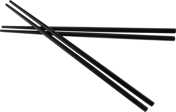 Close up of black chopsticks