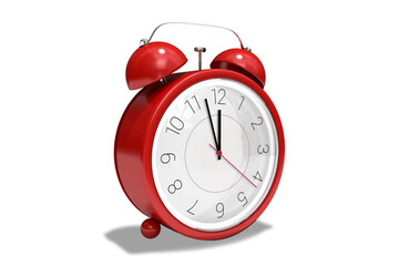 Alarm clock counting down to twelve