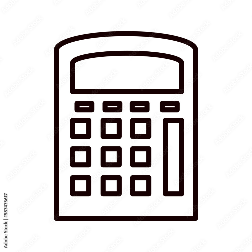 Poster calculator math icon