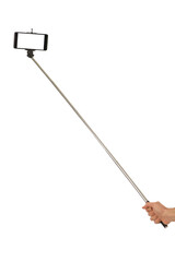Man using a selfie stick