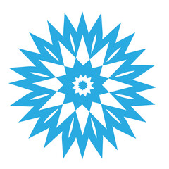 Delicate digital blue snowflake design