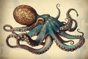 Obraz premium octopus on the beach