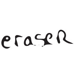 Digital composite of eraser text