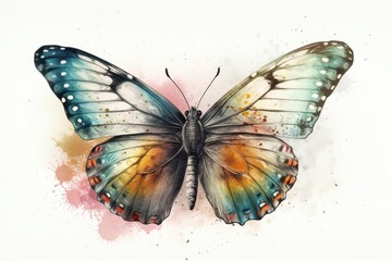 Obraz na płótnie Canvas butterfly on a black
