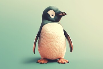 Fototapeta premium penguin on a branch