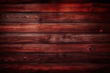 Obraz premium wooden wall with a striking red stain. Generative AI
