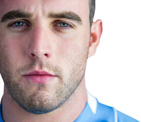 Fototapeta premium Rugby player looking at camera 