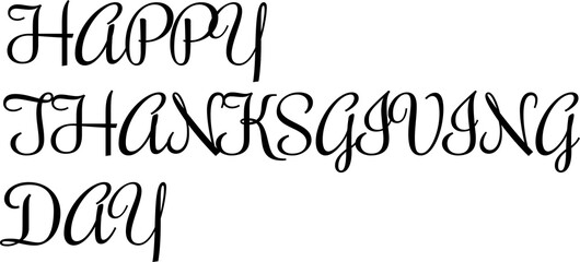 Happy thanksgiving day text on white background