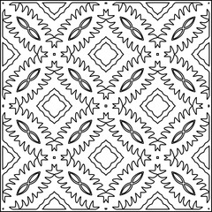 Stylish texture with figures from lines .Geometric lines art. Black and white pattern. Abstract background for web page, textures, card, poster, fabric, textile.