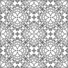 Stylish texture with figures from lines .Geometric lines art. Black and white pattern. Abstract background for web page, textures, card, poster, fabric, textile.