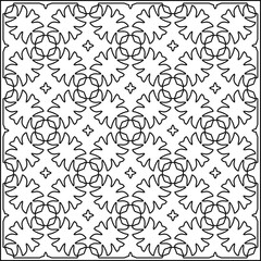 Stylish texture with figures from lines .Geometric lines art. Black and white pattern. Abstract background for web page, textures, card, poster, fabric, textile.