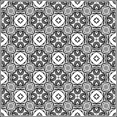 Stylish texture with figures from lines .Geometric lines art. Black and white pattern. Abstract background for web page, textures, card, poster, fabric, textile.