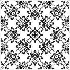 Stylish texture with figures from lines .Geometric lines art. Black and white pattern. Abstract background for web page, textures, card, poster, fabric, textile.