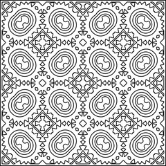 Stylish texture with figures from lines .Geometric lines art. Black and white pattern. Abstract background for web page, textures, card, poster, fabric, textile.