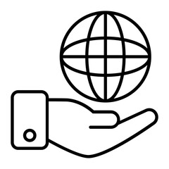 Global Care Outline Icon