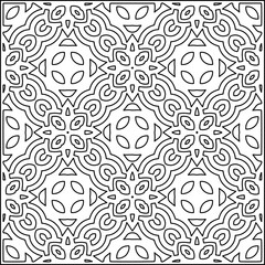 Stylish texture with figures from lines .Geometric lines art. Black and white pattern. Abstract background for web page, textures, card, poster, fabric, textile.