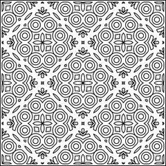 Stylish texture with figures from lines .Geometric lines art. Black and white pattern. Abstract background for web page, textures, card, poster, fabric, textile.