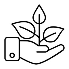 Eco Solution Outline Icon